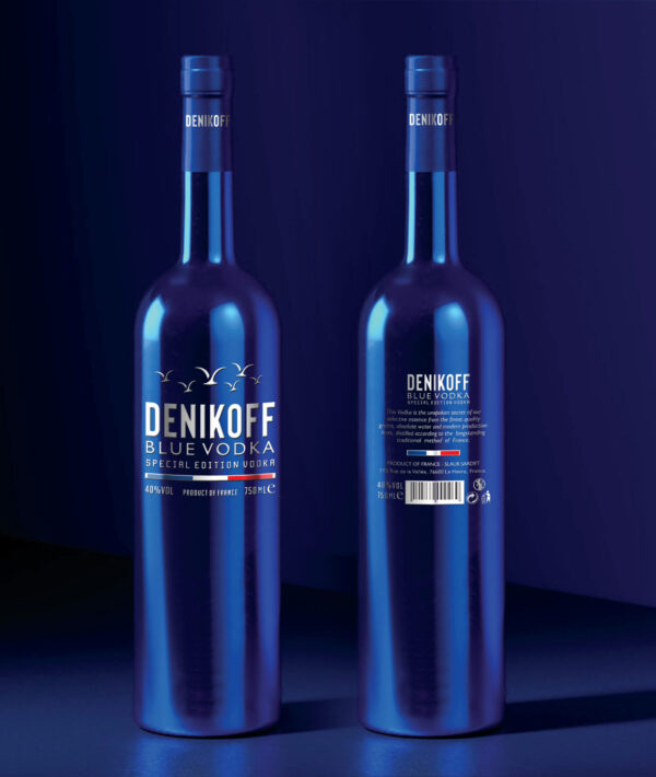 Nhãn Vodka Pháp xanh